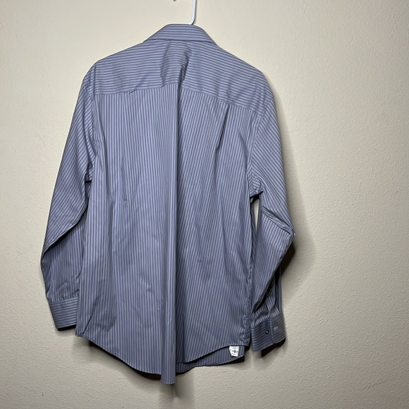 Blue Striped Calvin Klein Dress Shirt - Picture 6 of 7